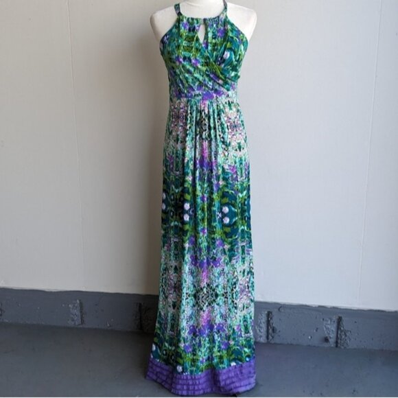 Cynthia Rowley Floral Watercolor Maxi Dress - Picture 1 of 6
